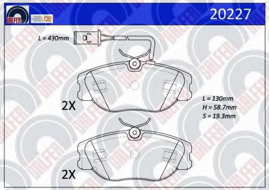 Galfer 20227 - Komplet Pločica, disk-kočnica www.molydon.hr