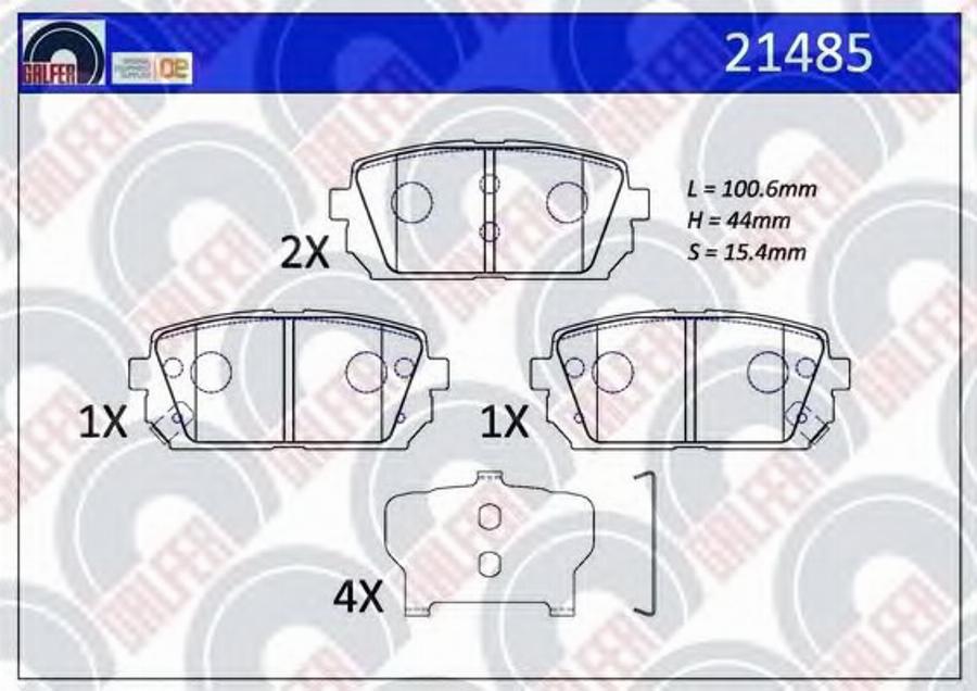 Galfer 21485 - Komplet Pločica, disk-kočnica www.molydon.hr