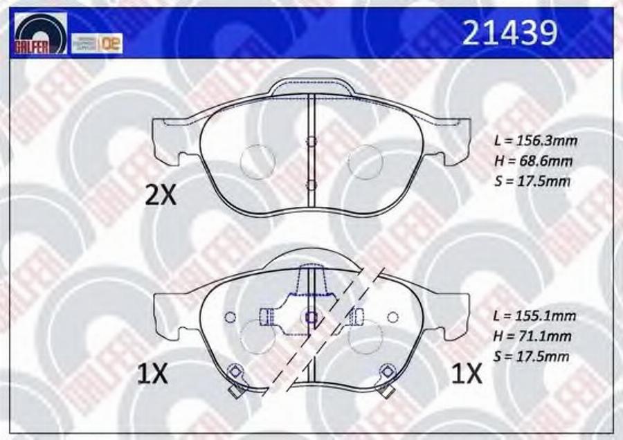 Galfer 21439 - Komplet Pločica, disk-kočnica www.molydon.hr