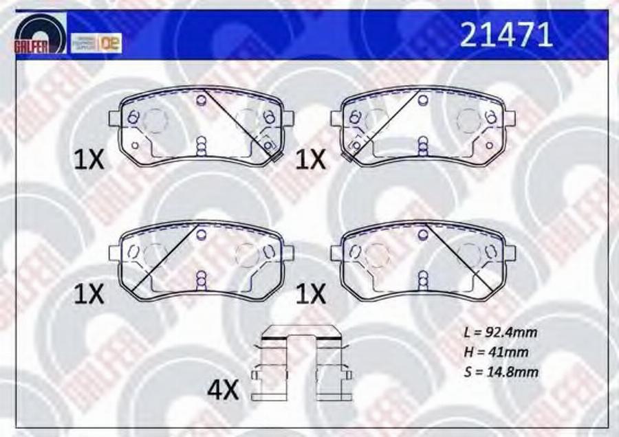 Galfer 21471 - Komplet Pločica, disk-kočnica www.molydon.hr