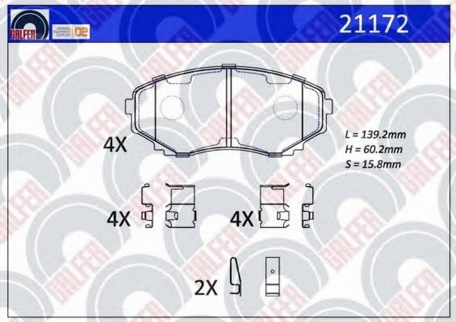 Galfer 21172 - Komplet Pločica, disk-kočnica www.molydon.hr