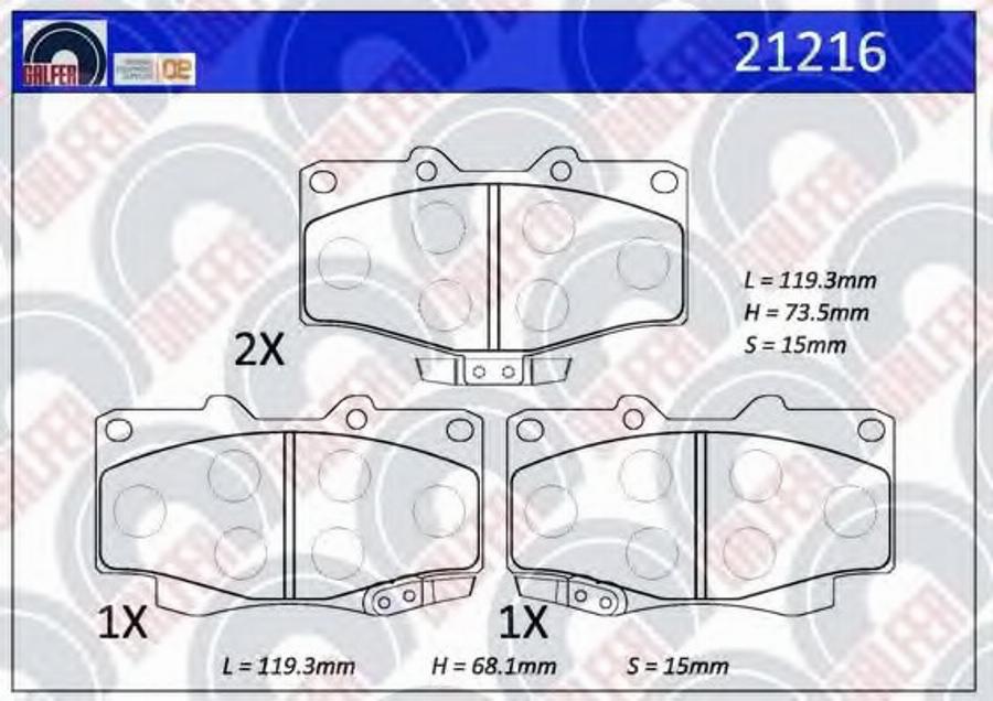 Galfer 21216 - Komplet Pločica, disk-kočnica www.molydon.hr