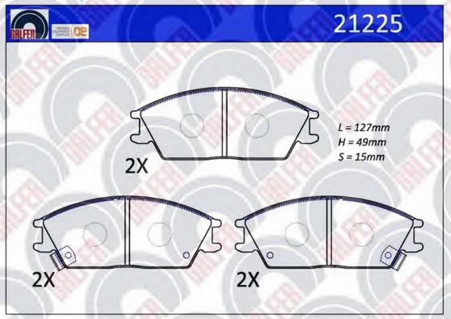 Galfer 21225 - Komplet Pločica, disk-kočnica www.molydon.hr