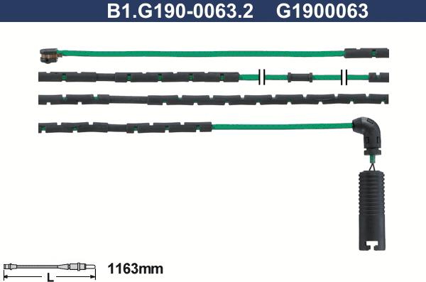 Galfer B1.G190-0063.2 - Signalni kontakt, trosenje kočione plocice www.molydon.hr