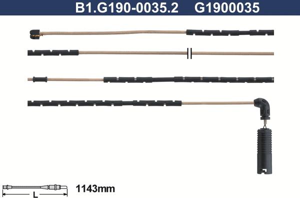 Galfer B1.G190-0035.2 - Signalni kontakt, trosenje kočione plocice www.molydon.hr