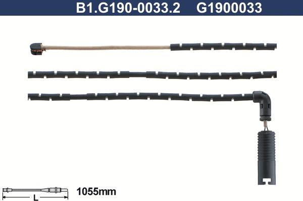 Galfer B1.G190-0033.2 - Signalni kontakt, trosenje kočione plocice www.molydon.hr