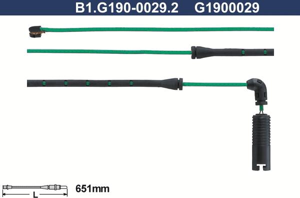 Galfer B1.G190-0029.2 - Signalni kontakt, trosenje kočione plocice www.molydon.hr