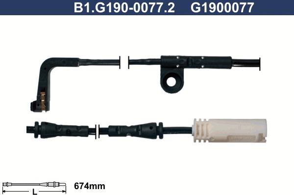 Galfer B1.G190-0077.2 - Signalni kontakt, trosenje kočione plocice www.molydon.hr