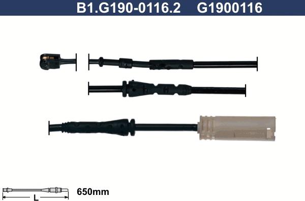 Galfer B1.G190-0116.2 - Signalni kontakt, trosenje kočione plocice www.molydon.hr