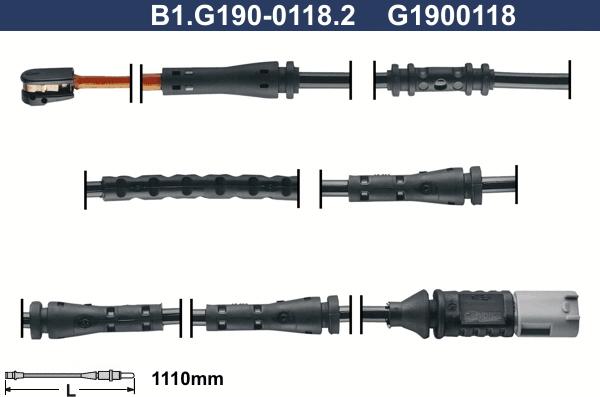 Galfer B1.G190-0118.2 - Signalni kontakt, trosenje kočione plocice www.molydon.hr