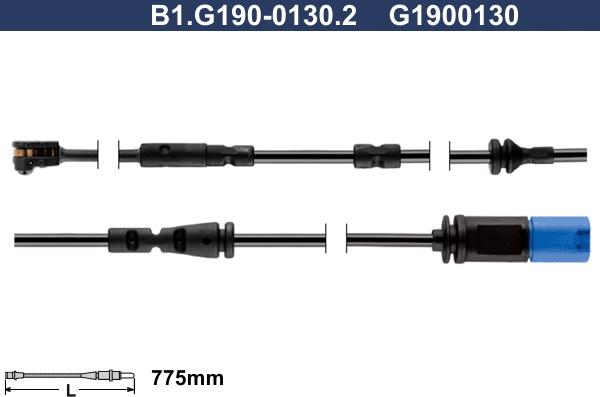 Galfer B1.G190-0130.2 - Signalni kontakt, trosenje kočione plocice www.molydon.hr