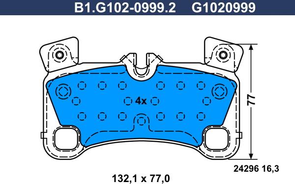 Galfer B1.G102-0999.2 - Komplet Pločica, disk-kočnica www.molydon.hr