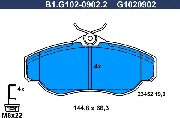 Galfer B1.G102-0902.2 - Komplet Pločica, disk-kočnica www.molydon.hr