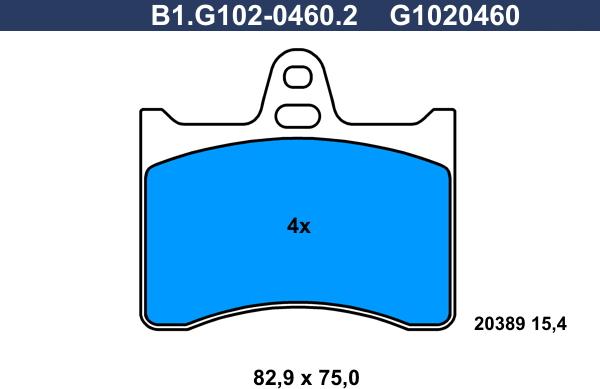 Galfer B1.G102-0460.2 - Komplet Pločica, disk-kočnica www.molydon.hr