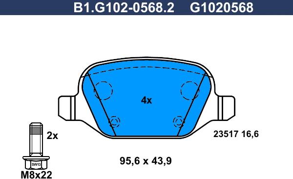 Galfer B1.G102-0568.2 - Komplet Pločica, disk-kočnica www.molydon.hr