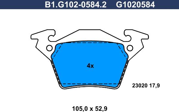 Galfer B1.G102-0584.2 - Komplet Pločica, disk-kočnica www.molydon.hr