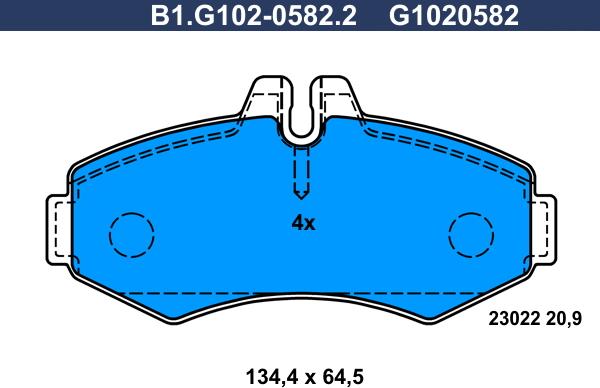 Galfer B1.G102-0582.2 - Komplet Pločica, disk-kočnica www.molydon.hr