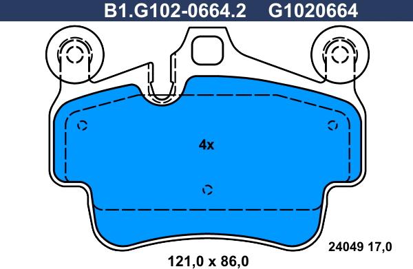 Galfer B1.G102-0664.2 - Komplet Pločica, disk-kočnica www.molydon.hr