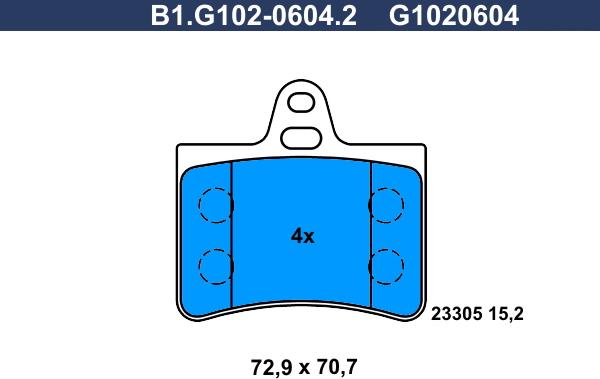 Galfer B1.G102-0604.2 - Komplet Pločica, disk-kočnica www.molydon.hr