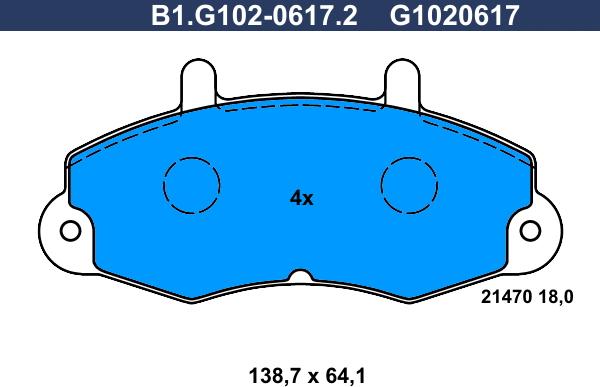 Galfer B1.G102-0617.2 - Komplet Pločica, disk-kočnica www.molydon.hr