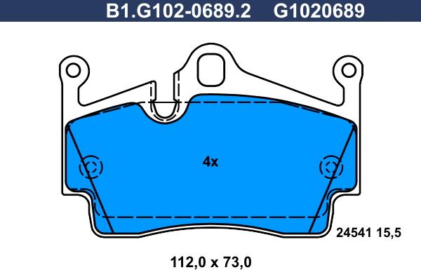 Galfer B1.G102-0689.2 - Komplet Pločica, disk-kočnica www.molydon.hr