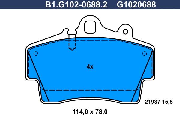 Galfer B1.G102-0688.2 - Komplet Pločica, disk-kočnica www.molydon.hr