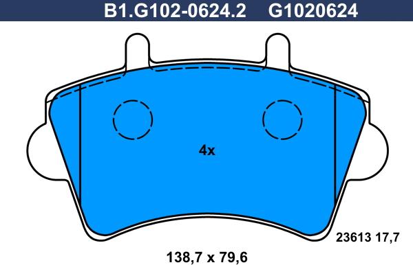 Galfer B1.G102-0624.2 - Komplet Pločica, disk-kočnica www.molydon.hr