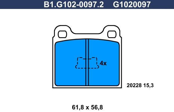 Galfer B1.G102-0097.2 - Komplet Pločica, disk-kočnica www.molydon.hr