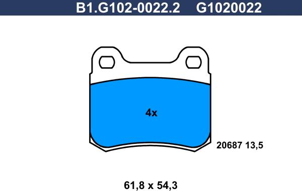 Galfer B1.G102-0022.2 - Komplet Pločica, disk-kočnica www.molydon.hr