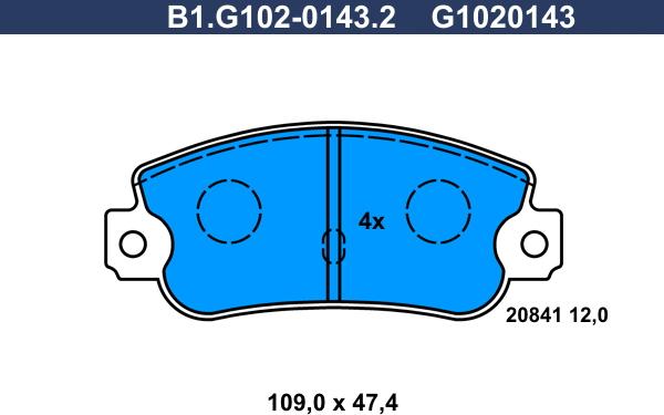 Galfer B1.G102-0143.2 - Komplet Pločica, disk-kočnica www.molydon.hr