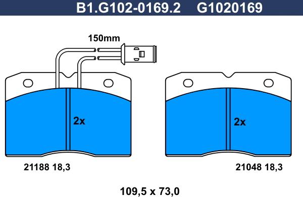 Galfer B1.G102-0169.2 - Komplet Pločica, disk-kočnica www.molydon.hr