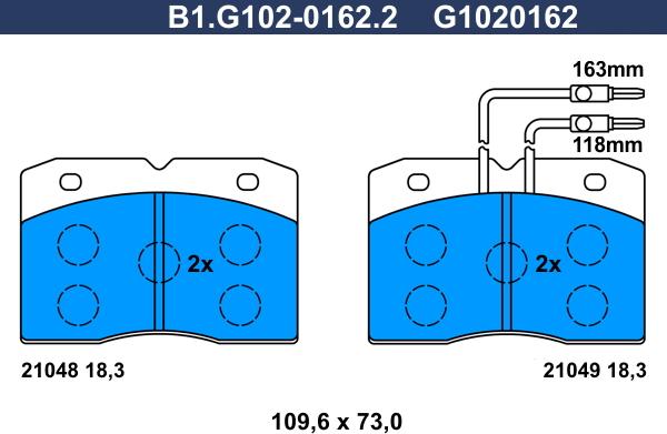 Galfer B1.G102-0162.2 - Komplet Pločica, disk-kočnica www.molydon.hr