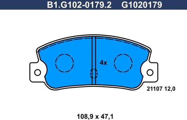 Galfer B1.G102-0179.2 - Komplet Pločica, disk-kočnica www.molydon.hr