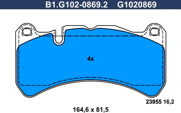 Galfer B1.G102-0869.2 - Komplet Pločica, disk-kočnica www.molydon.hr