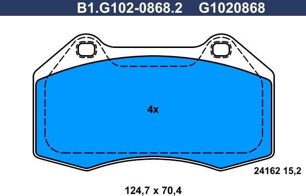 Galfer B1.G102-0868.2 - Komplet Pločica, disk-kočnica www.molydon.hr