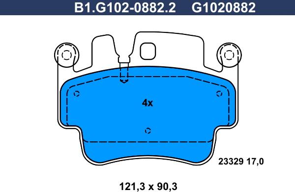 Galfer B1.G102-0882.2 - Komplet Pločica, disk-kočnica www.molydon.hr