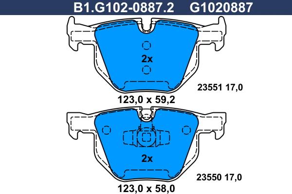 Galfer B1.G102-0887.2 - Komplet Pločica, disk-kočnica www.molydon.hr