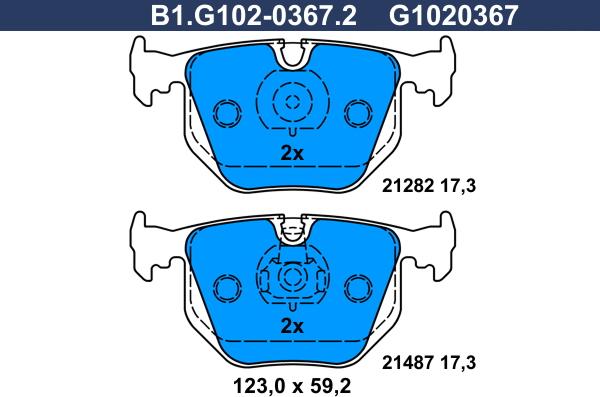 Galfer B1.G102-0367.2 - Komplet Pločica, disk-kočnica www.molydon.hr