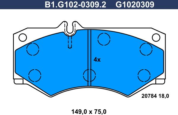 Galfer B1.G102-0309.2 - Komplet Pločica, disk-kočnica www.molydon.hr