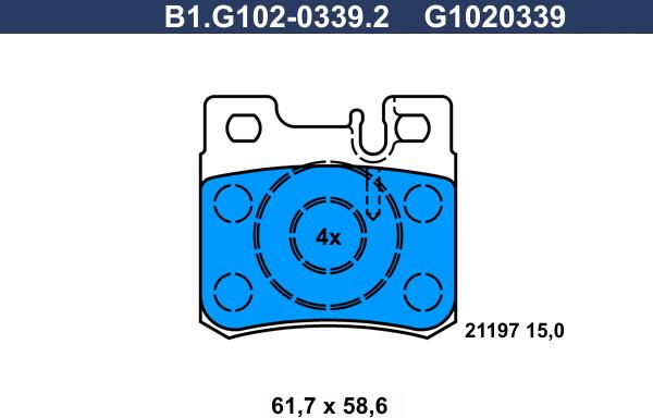 Galfer B1.G102-0339.2 - Komplet Pločica, disk-kočnica www.molydon.hr