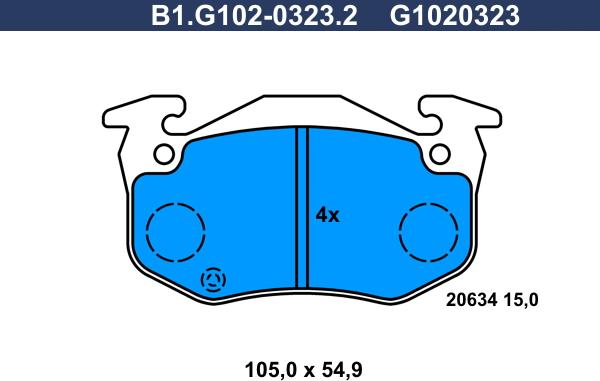 Galfer B1.G102-0323.2 - Komplet Pločica, disk-kočnica www.molydon.hr