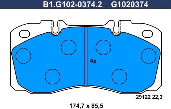 Galfer B1.G102-0374.2 - Komplet Pločica, disk-kočnica www.molydon.hr