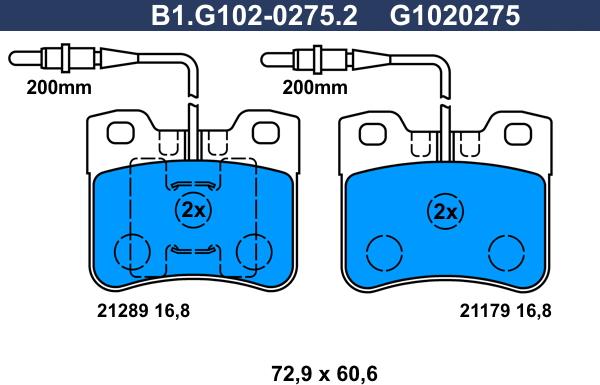 Galfer B1.G102-0275.2 - Komplet Pločica, disk-kočnica www.molydon.hr