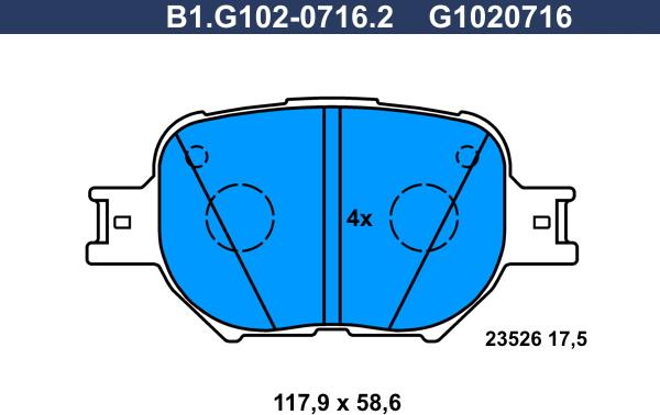 Galfer B1.G102-0716.2 - Komplet Pločica, disk-kočnica www.molydon.hr