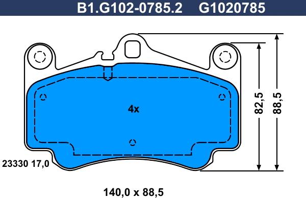 Galfer B1.G102-0785.2 - Komplet Pločica, disk-kočnica www.molydon.hr