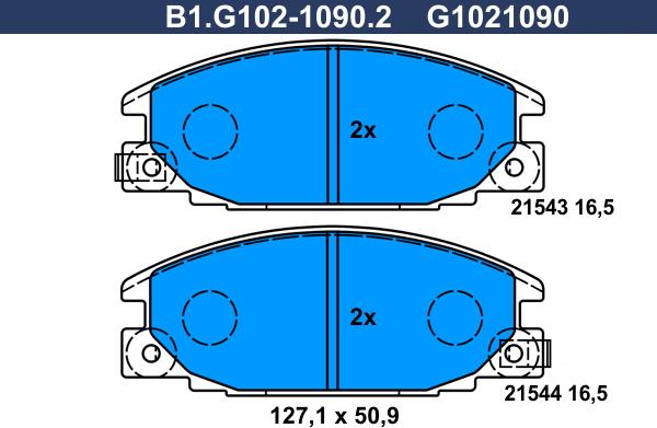 Galfer B1.G102-1090.2 - Komplet Pločica, disk-kočnica www.molydon.hr