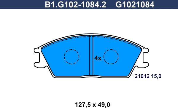 Galfer B1.G102-1084.2 - Komplet Pločica, disk-kočnica www.molydon.hr