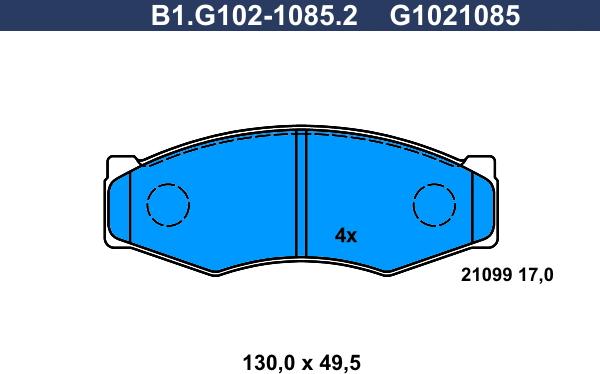 Galfer B1.G102-1085.2 - Komplet Pločica, disk-kočnica www.molydon.hr