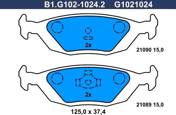 Galfer B1.G102-1024.2 - Komplet Pločica, disk-kočnica www.molydon.hr