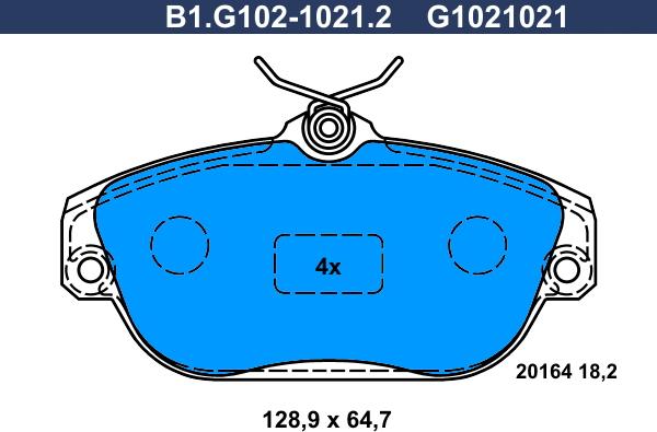 Galfer B1.G102-1021.2 - Komplet Pločica, disk-kočnica www.molydon.hr